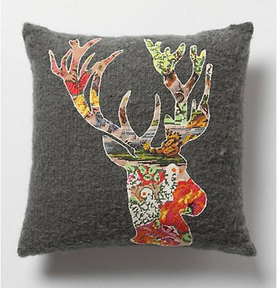 Blooming Reindeer Pillow