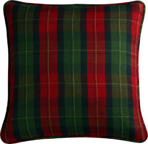 Crate & Barrel Tartan Plaid 18" Square Pillow