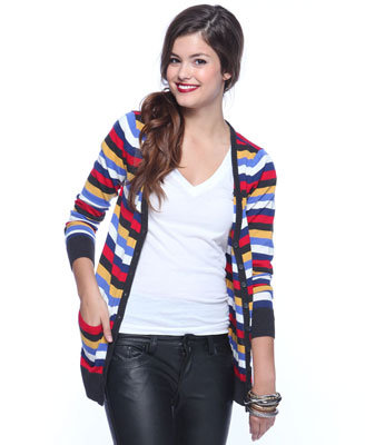 Striped Prep Cardigan