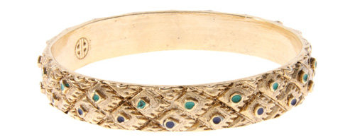 House of Harlow 1960 Enamel Peacock Bangle