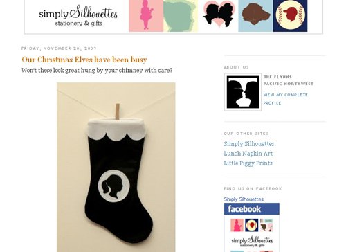 Silhouette Christmas Stocking