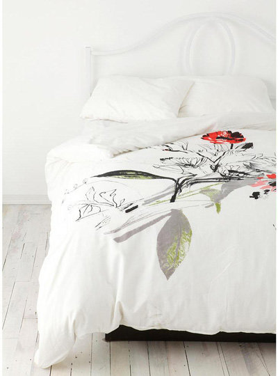 Wild Poppy Bouquet Duvet Cover