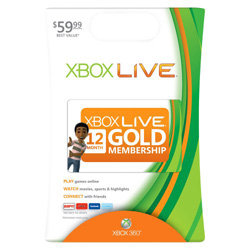 Xbox 360 Live 12 Month Gold Card