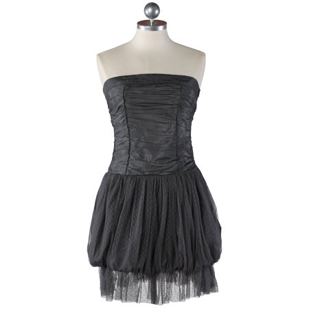 Material Girl Ruched Strapless Dress