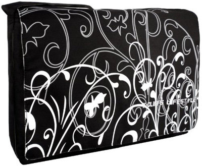 K-Cliffs Black & White Fleur Messenger Bag