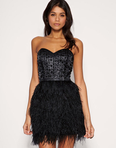 ASOS Feather Corset Dress