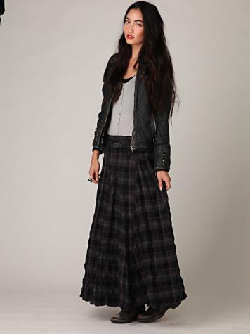 CP Shades Plaid Maxi Skirt