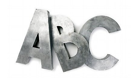 Oversized Zinc Letters