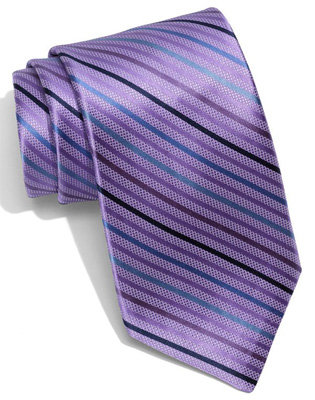 Nordstrom Woven Silk Tie: Purple Stripes