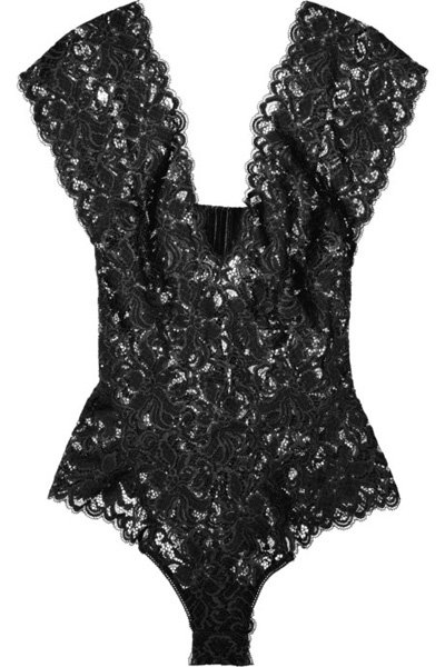 La Perla Vintage Plissé Lace Bodysuit