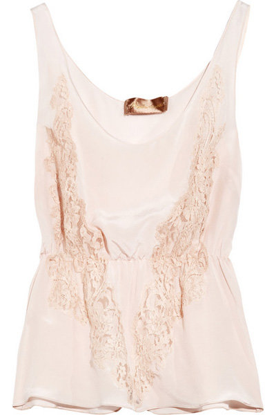 Rosamosario Piccolo Silk-crepe and Lace Vest