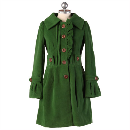 Apple of My Eye Green Trench Coat