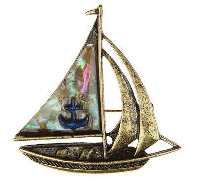 Topshop Sail Boat Brooch