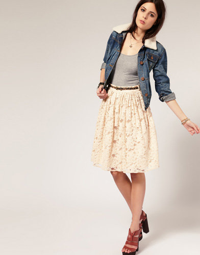 River Island Lace Full Skirt