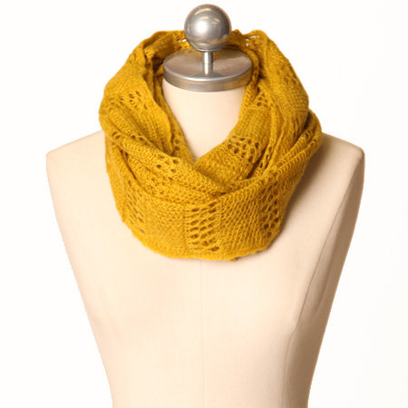 Mustard Masterpiece Cowl Neck Scarf