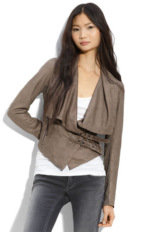 Muubaa Draped Leather Jacket