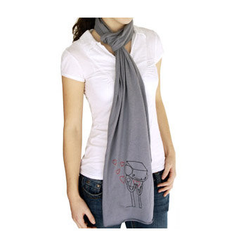 Robot Love Cotton Scarf