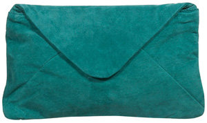 Topshop Suede Envelope Clutch Bag