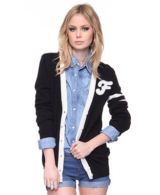 Forever 21 Varsity Letter Sweater Cardigan