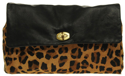 Asos Leather and Leopard Print Clutch