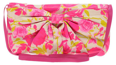 Lulu Guinness Floral Leather Clutch