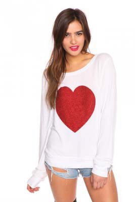 wildfox sparkle heart sweatshirt