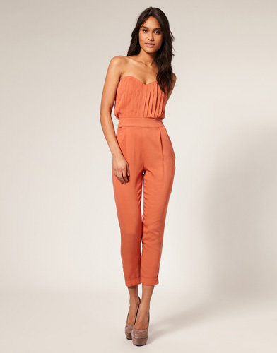 Pleated Bust Jumpsuit by ASOS