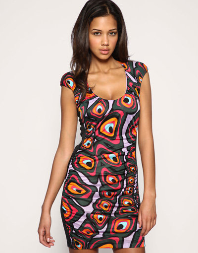 Miss Sixty Bold Print Bodycon Dress