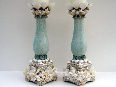 Elegant Coral Candlesticks