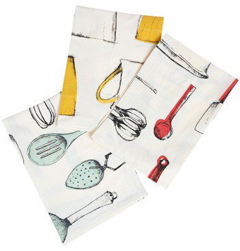 Penciled Primaries Dish Towel Set