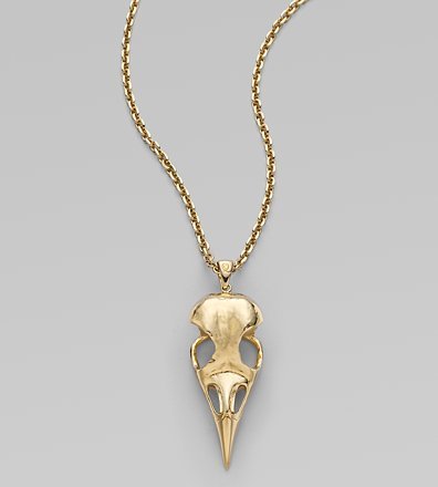 Alexander McQueen Bird Skull Pendant Necklace