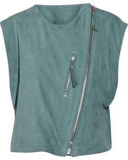 IRO Ron Zipped Suede Top