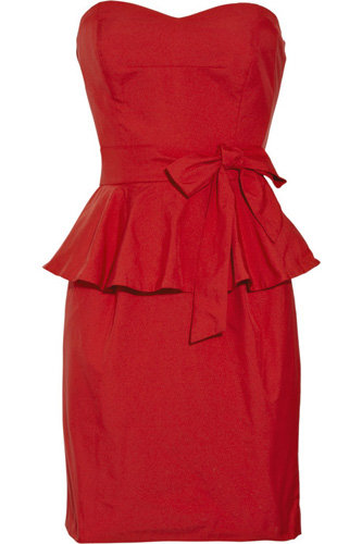 DKNY Twill Strapless Dress