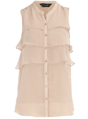 Dorothy Perkins Blush Ruffle Front Blouse