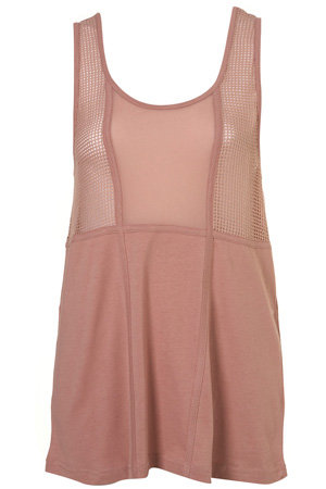 Topshop Blush Airtex Panel Vest