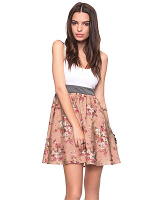 Daffodil Floral Halter Dress