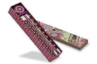 Vera Bradley Very Berry Paisley Pencil Set