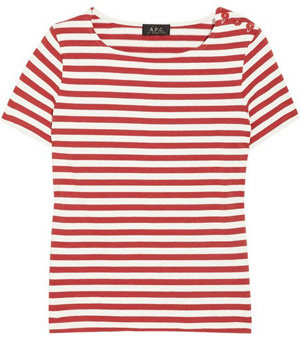 A.P.C Striped Cotton-Jersey T-shirt