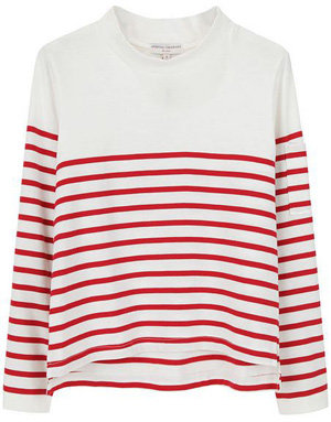 Opening Ceremony Cropped Red Stripe Top