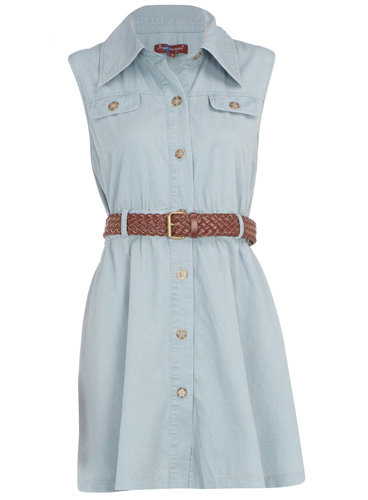 Dorothy Perkins Blue Denim Belted Dress