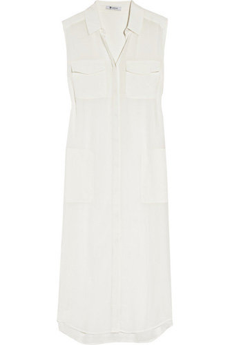 T by Alexander Wang Silk-Chiffon Shirt Dress