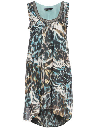 Dorothy Perkins Multi Animal Dipped Hem Dress