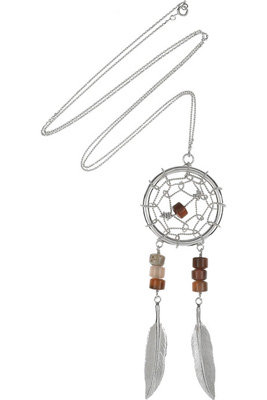 Aurelie Bidermann Sterling Silver Dreamcatcher Necklace