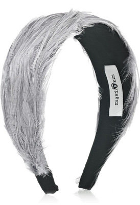 Eugenia Kim Jean Feather and Satin Headband