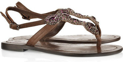 Antik Batik Embellished Leather Sandals