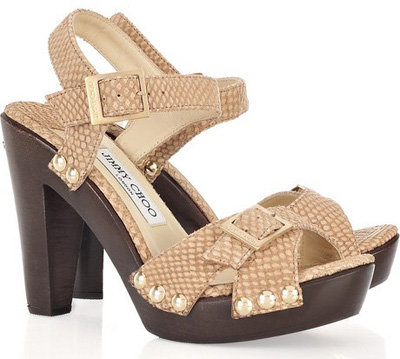 Jimmy Choo Urban Embossed-Leather Sandals