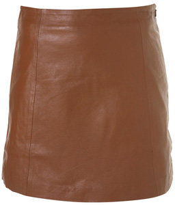 Topshop Leather a-Line Skirt