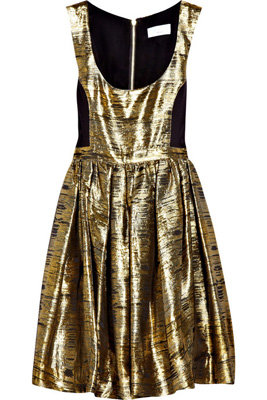 Adam Metallic Jacquard Dress