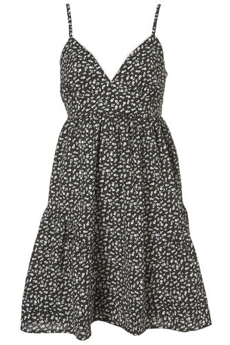 Topshop Black Flower Print Sundress