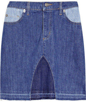 See by Chloé Patchwork Denim Skirt